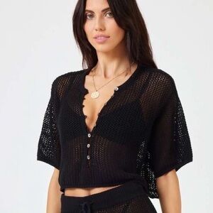 l*space Coast is Clear Crochet Beach Coverup Top